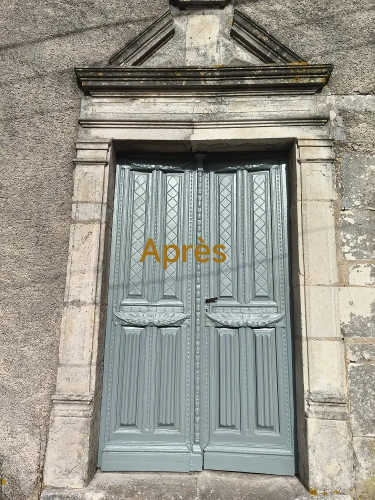 peinture porte extérieure après